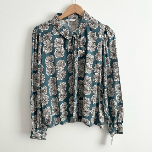 Floral Blue Women's Top - Picture 5 of 13